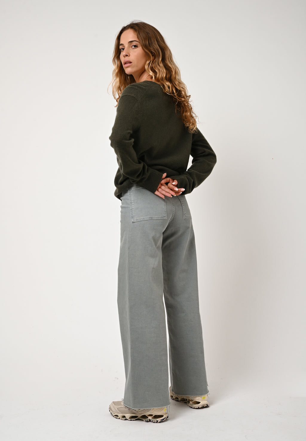 Jersey Cuello en V - Gardoria - Kaki