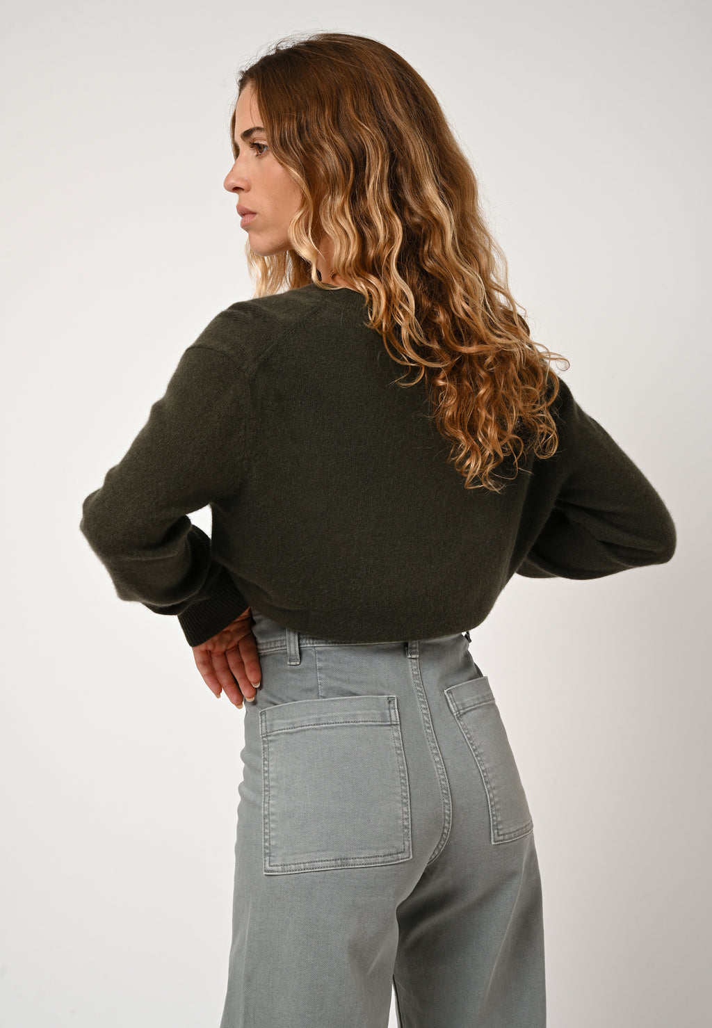 Jersey Cuello en V - Gardoria - Kaki