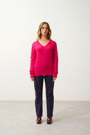 Pull Col V - Gardoria - Fuchsia