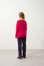 Jersey Cuello V - Gardoria - Fucsia