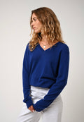 Pull Col V  - Gardoria - Bleu