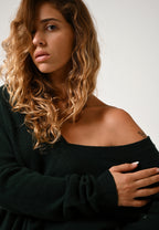 Jersey Cuello en V Delante y Detrás - Giegn - Ciprés