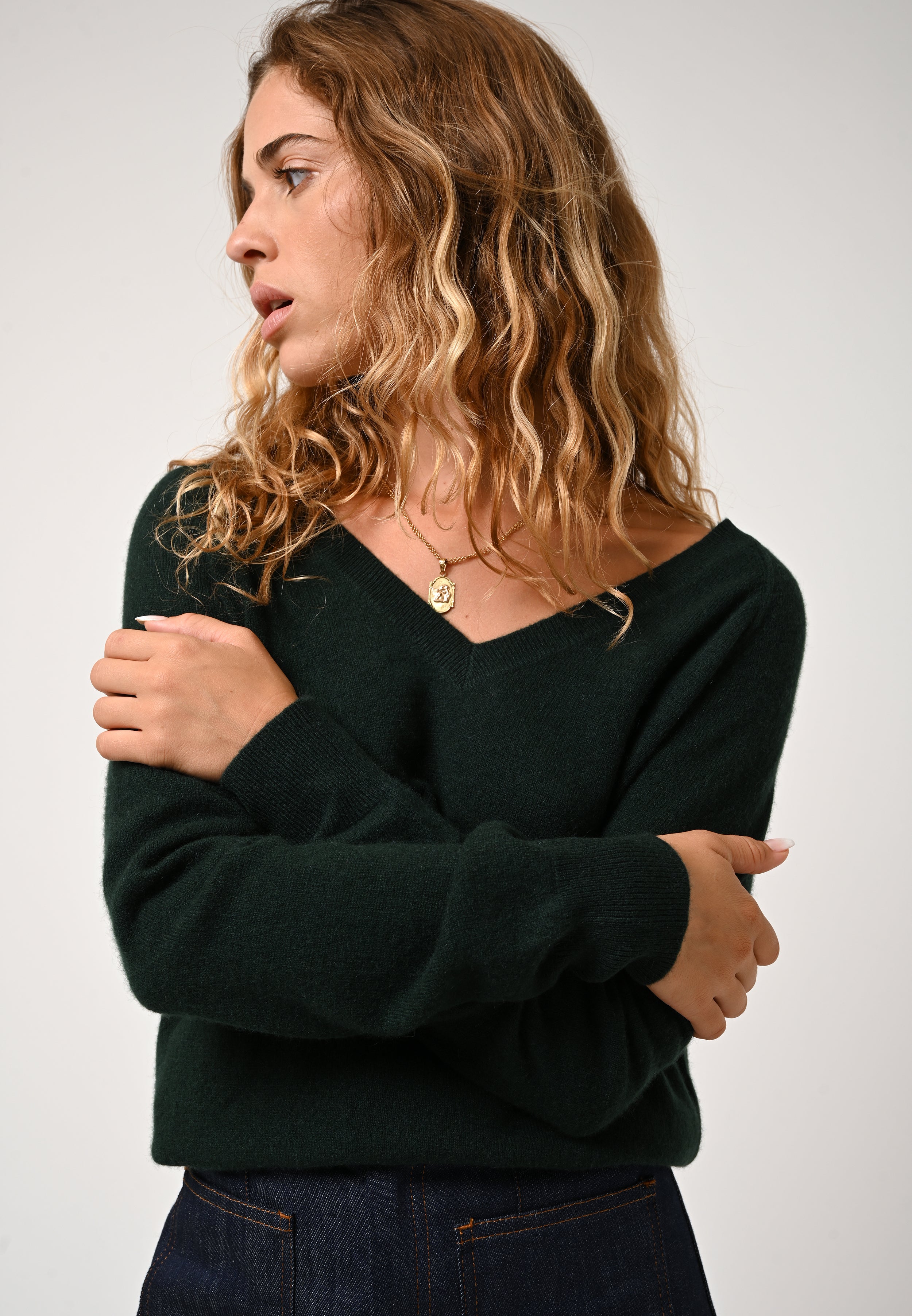 Jersey Cuello V - Giusalet - Ciprés