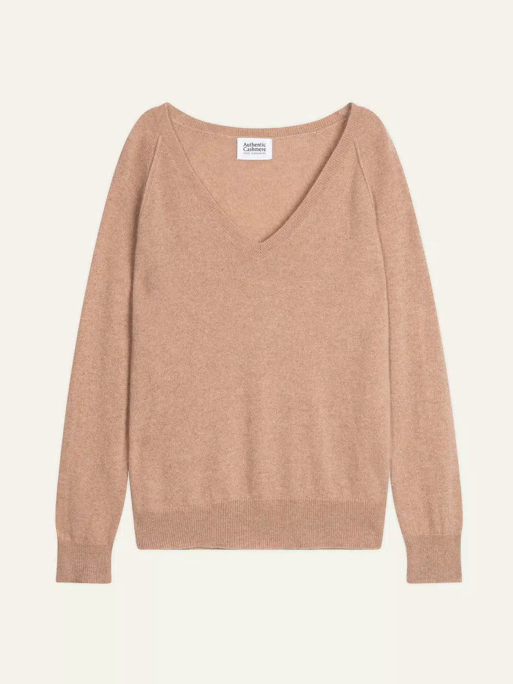 Pull Col V - Giusalet - Camel Chiné