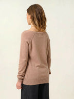 Pull Col V - Giusalet - Camel Chiné