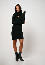 V-Neck Dress - Capelet - Cypress