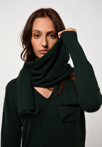 V-Neck Dress - Capelet - Cypress