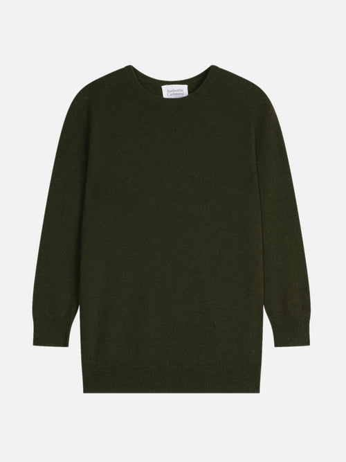 Pull Col Rond Boutonné Dos - Estaris - Kaki