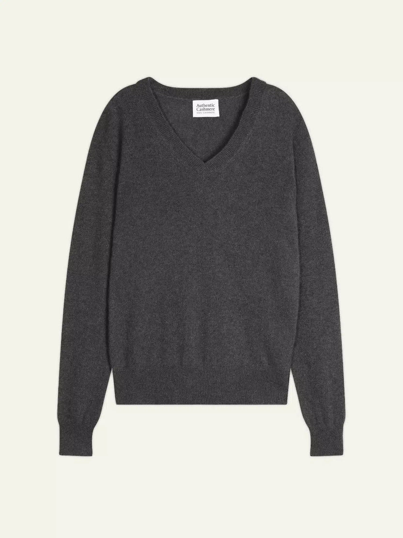 Pull Col V - Gardoria - Anthracite Chiné