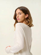Pullover mit V-Ausschnitt – Gardoria – Elfenbein