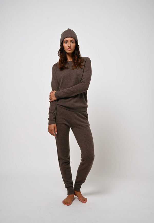 Crew-Neck Jumper - Ecrin - Brown