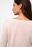 Pull Col V Galise - Poudre - 100% Cachemire - 2 Fils - Femme