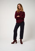 Goléon Batwing Jumper - Burgundy - 100% 2-Ply Cashmere