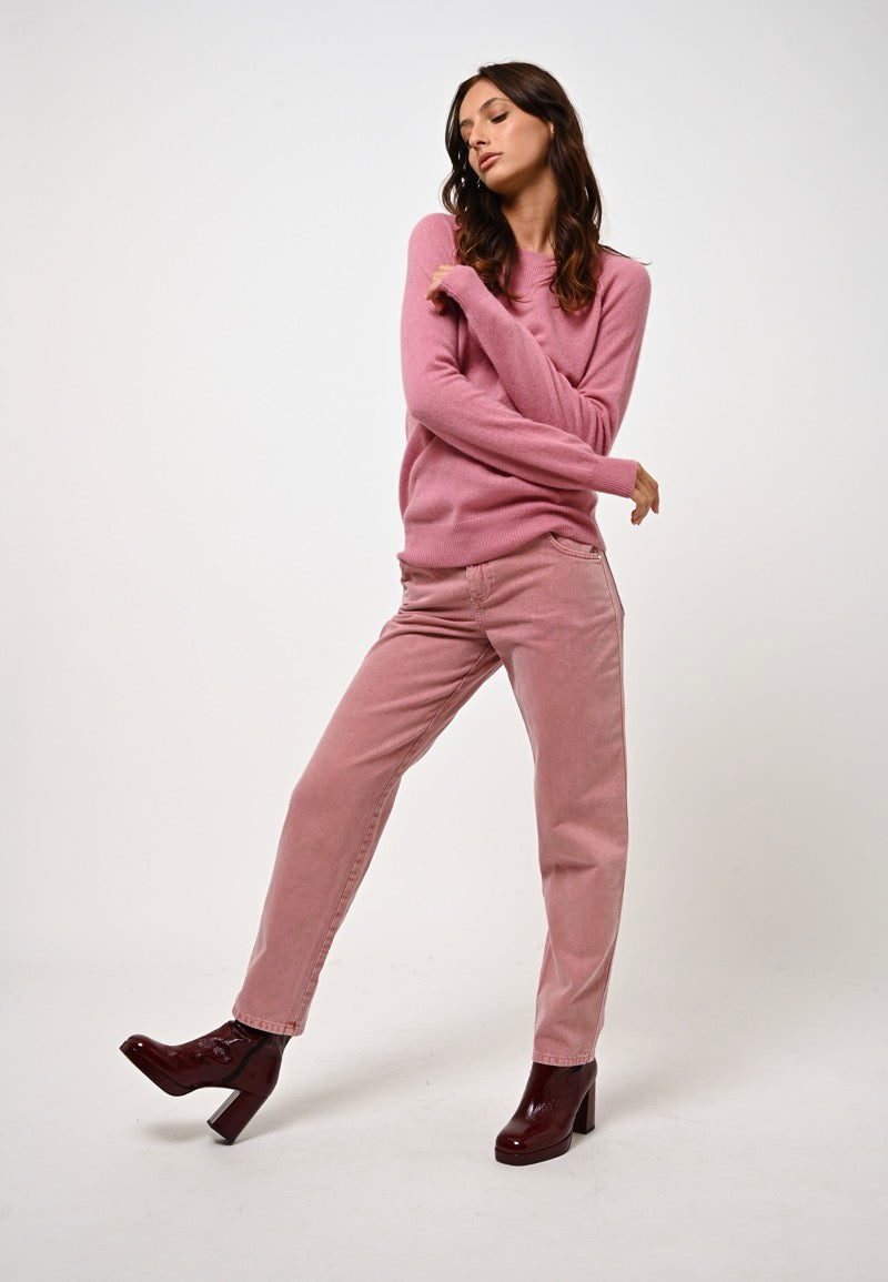 Crew Neck Jumper - Etret - Petal