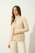 Cárdigan Cuello Redondo - Caron - Beige