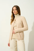 Cárdigan Cuello Redondo - Caron - Beige