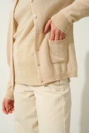 Cardigan Col Rond - Caron - Beige