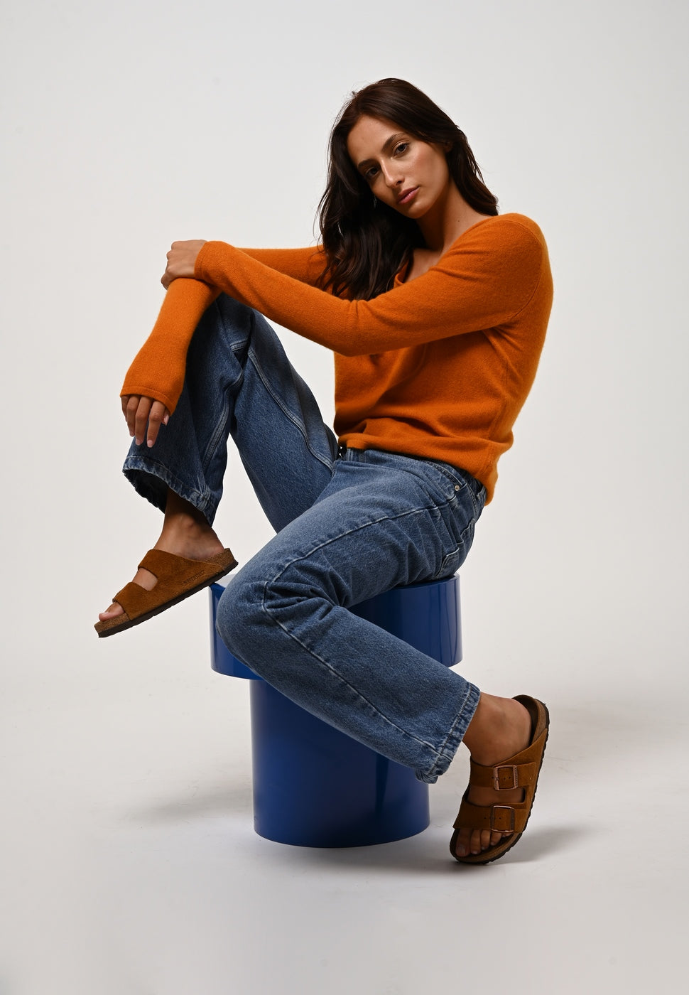 Boat-Neck Jumper - Criou - Orange