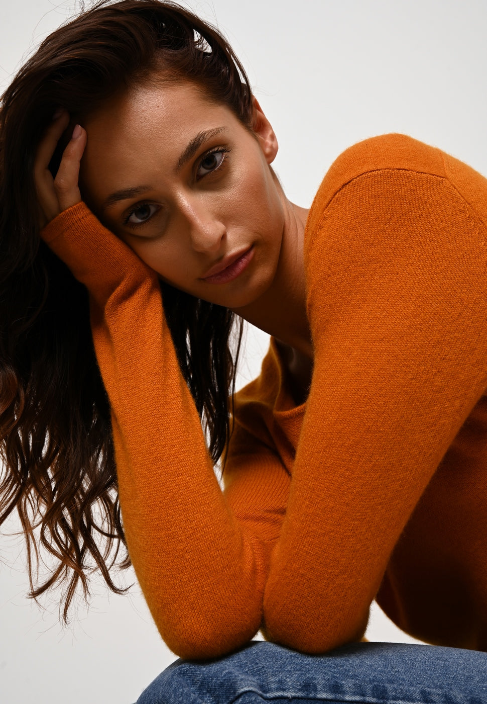 Pull Col Bateau - Criou - Orange