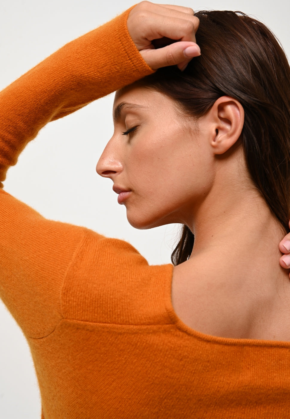 Boat-Neck Jumper - Criou - Orange