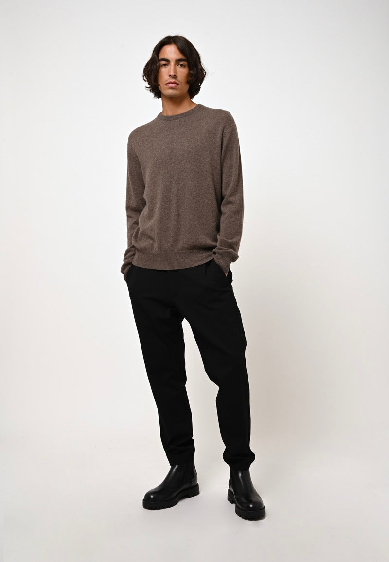 Jersey Cuello Redondo - Aiglière - Taupe Jaspeado