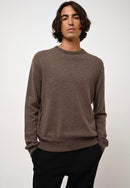Round Neck Sweater - Aiglière - Mottled Taupe