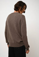 Round Neck Sweater - Aiglière - Mottled Taupe