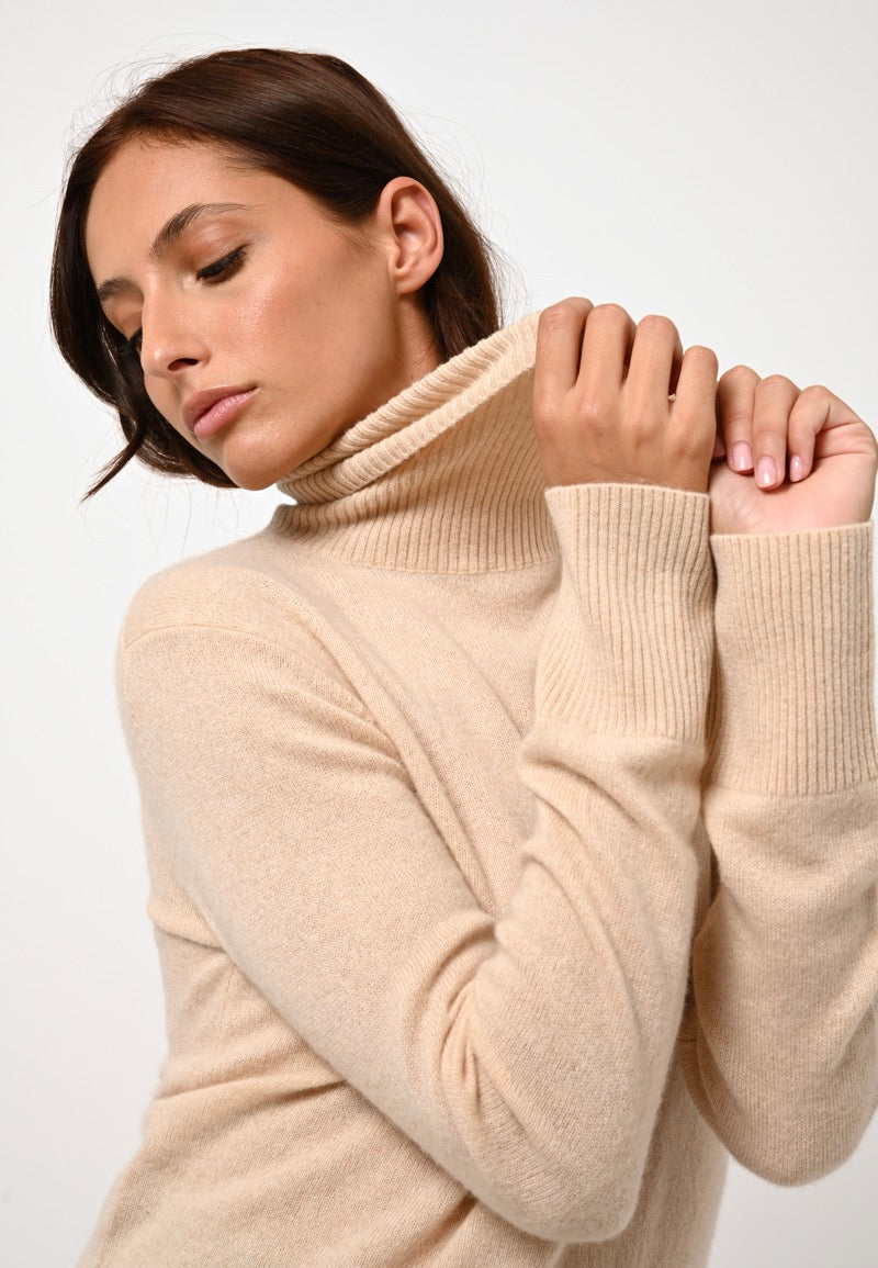 Roll-Neck Jumper - Fornet - Sand