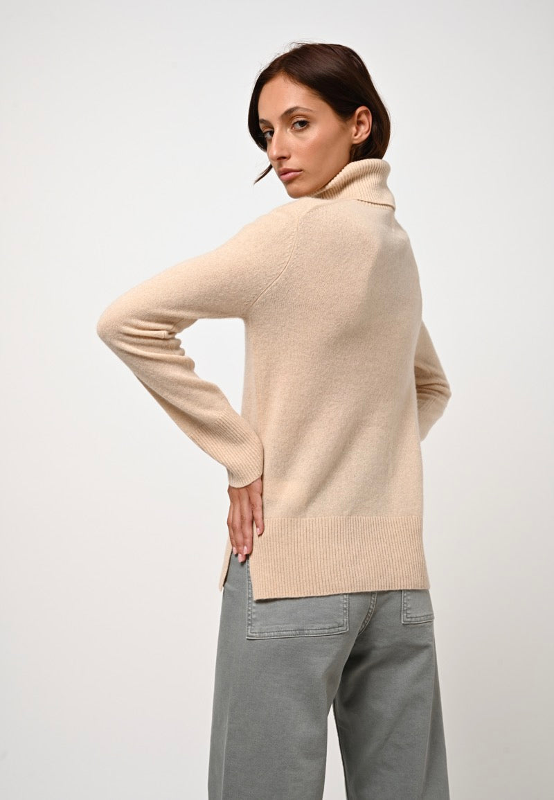 Roll-Neck Jumper - Fornet - Sand