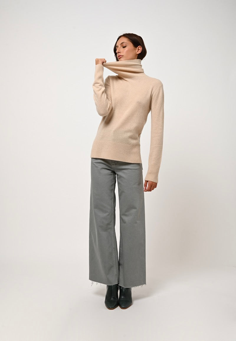 Roll-Neck Jumper - Fornet - Sand