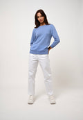 Pull Col Rond Boutonné Dos - Estaris - Sky