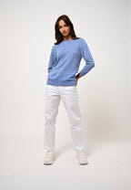 Pull Col Rond Boutonné Dos - Estaris - Sky
