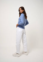 Pull Col Rond Boutonné Dos - Estaris - Sky