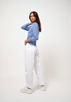 Pull Col Rond Boutonné Dos - Estaris - Sky