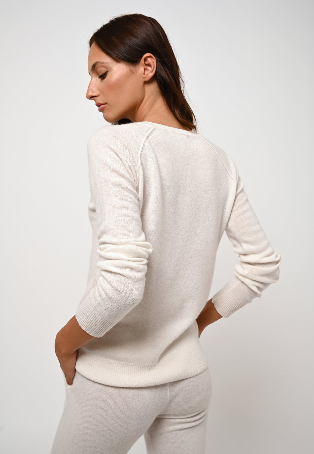 Crew Neck Jumper - Etret - Ivory