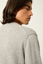 V-Neck Jumper - Timeo - Nuage Chiné