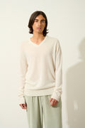 V-Neck Jumper - Timeo - Ivory