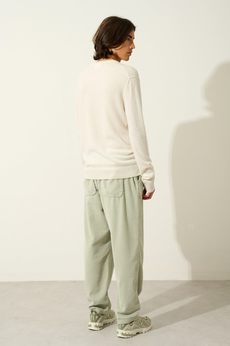 V-Neck Jumper - Timeo - Ivory