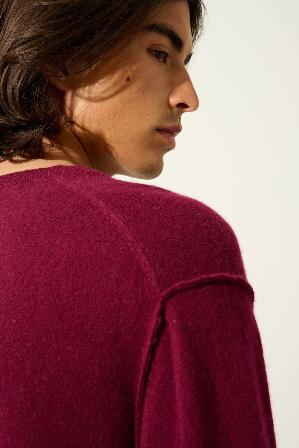 V-Neck Jumper - Timeo - Bordeaux