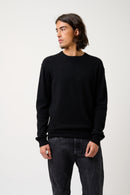 Pull Col Rond Nolan - Noir - 100% Cachemire 2 Fils - Homme