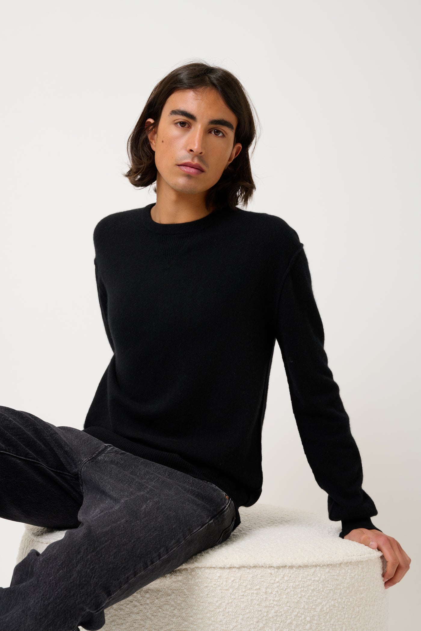 Crew Neck Jumper - Nolan - Black