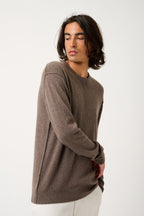 Round-Neck Jumper - Nolan - Heathered Taupe