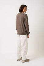 Round-Neck Jumper - Nolan - Heathered Taupe