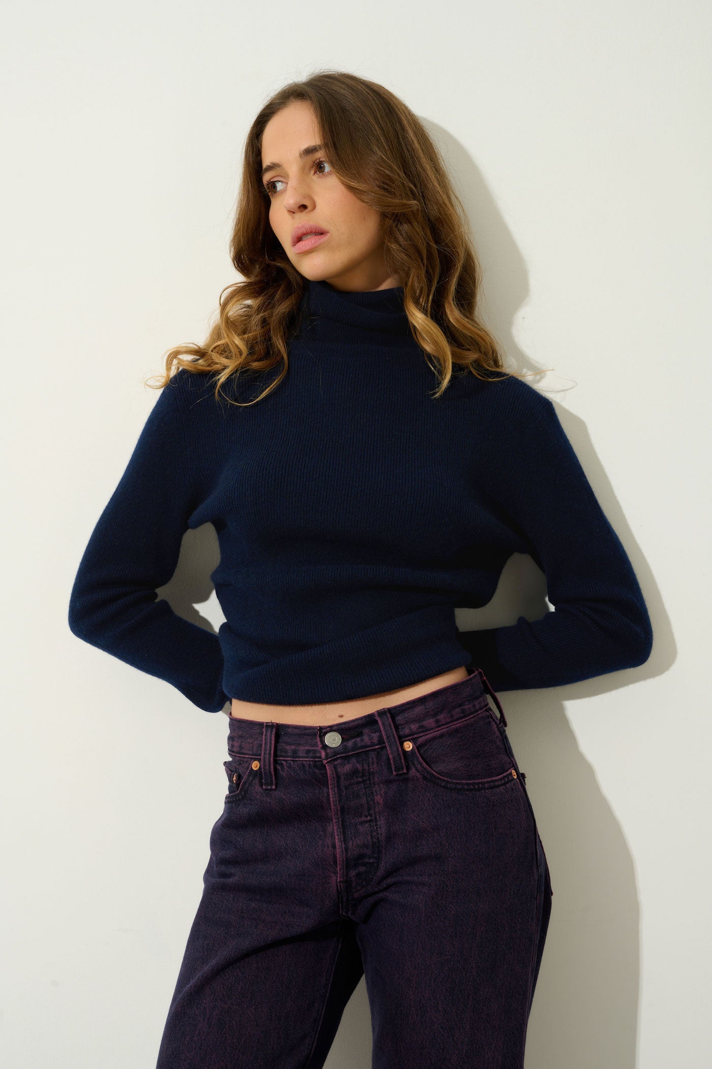 Roll-Neck Jumper - Suzie - Navy