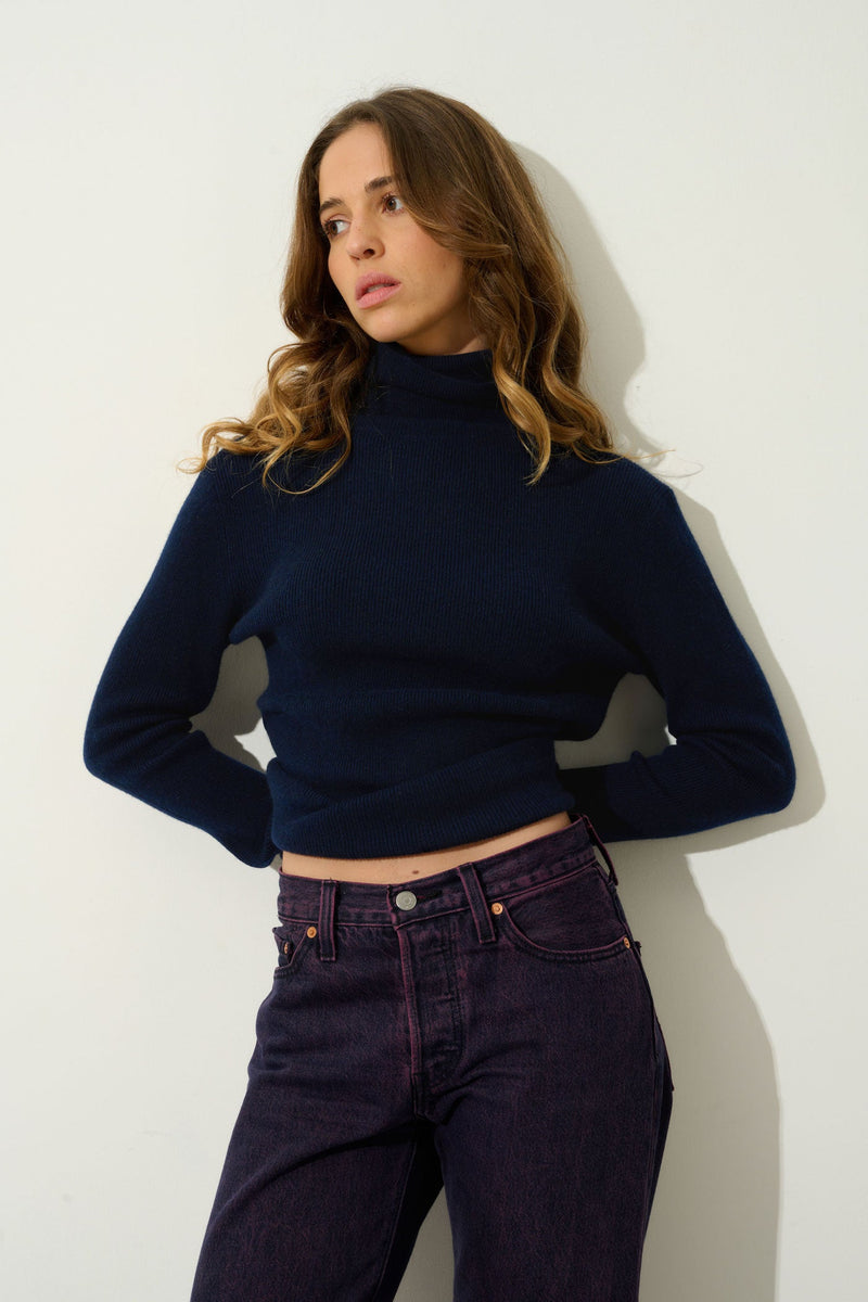 Pull Col Roulé - Suzie - Navy