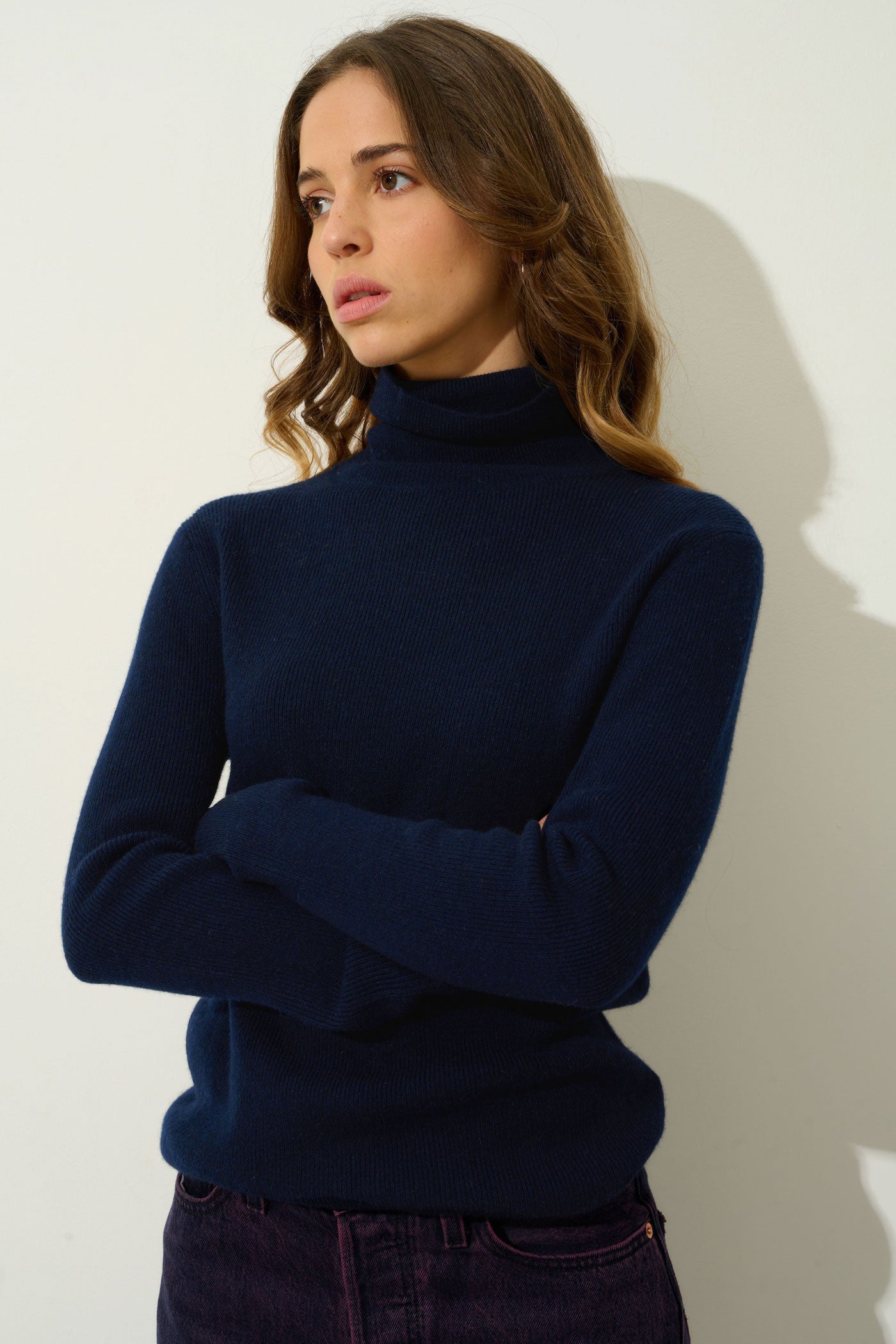 Roll-Neck Jumper - Suzie - Navy