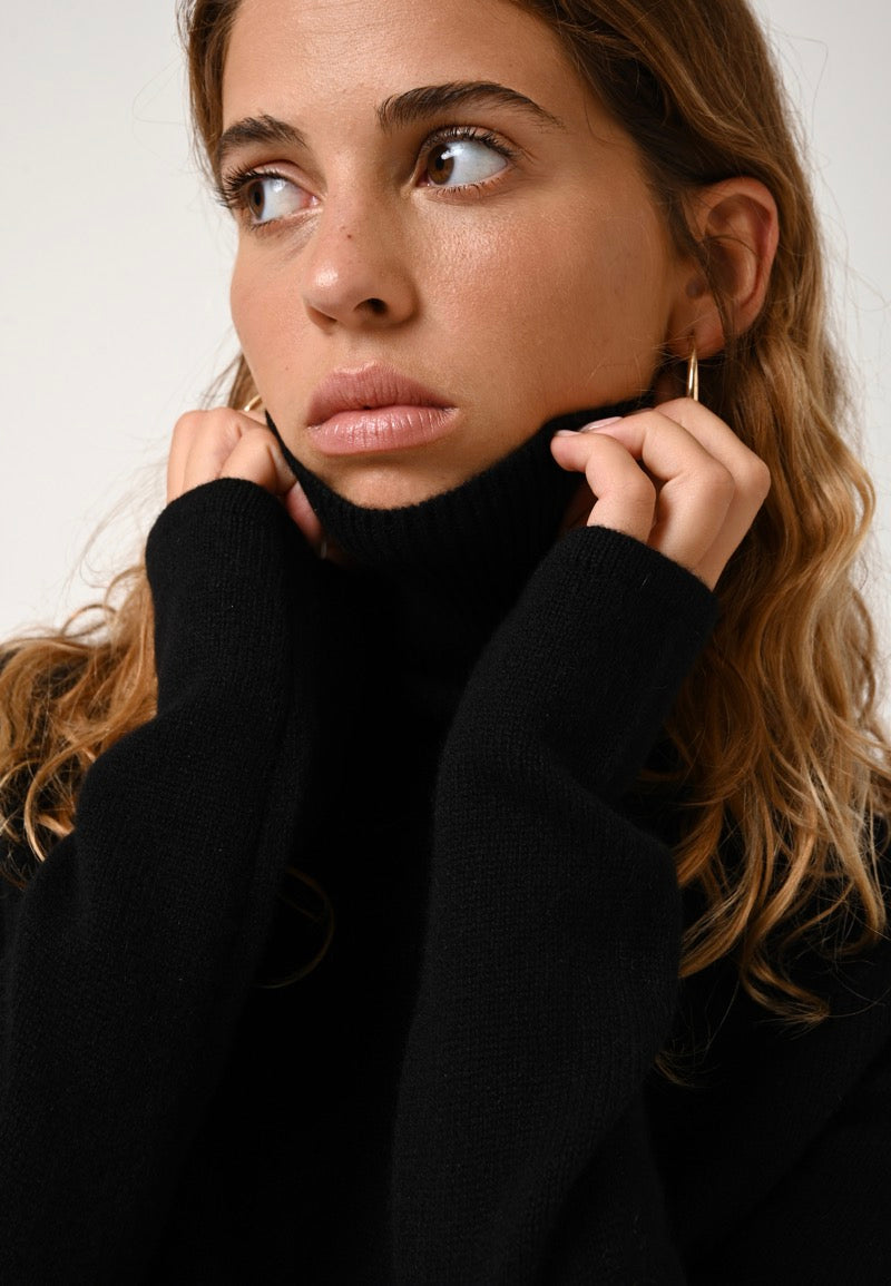 Pull Col Roulé - Suzie - Noir