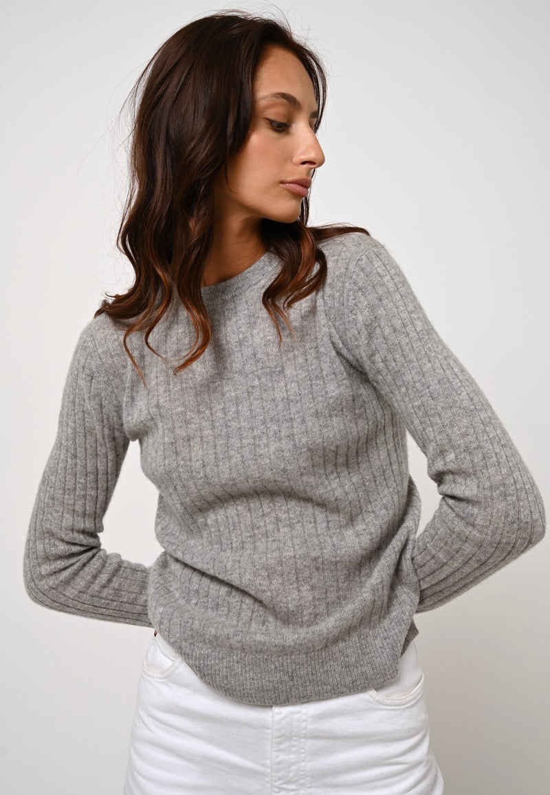 Pull Col Rond - Bella - Nuage Chiné