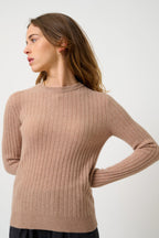 Jersey Cuello Redondo - Bella - Camello Jaspeado