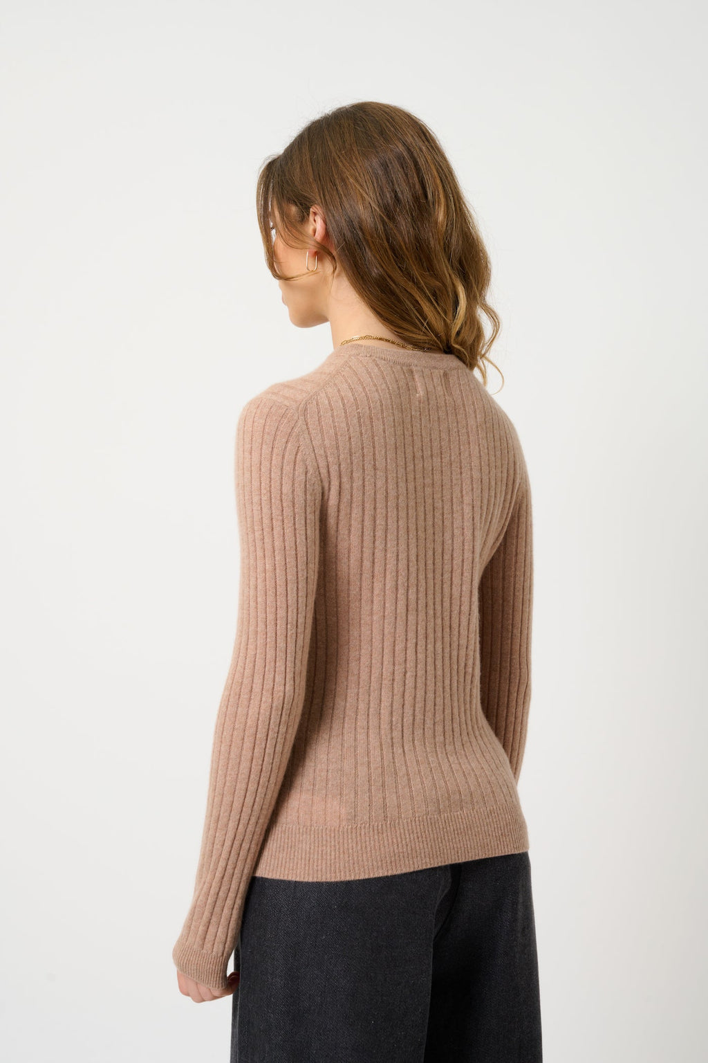 Jersey Cuello Redondo - Bella - Camello Jaspeado